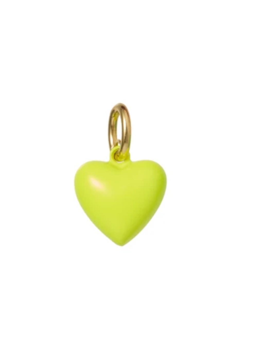 NWOT Roxanne Assoulin The Mini Puffy Heart Charm In Chartreuse